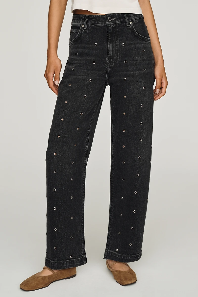 AG Hattie High-Rise Barrel Jeans