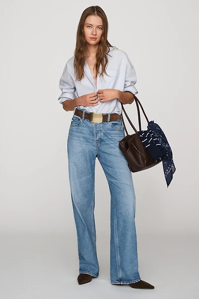 AG Billie Low-Slung Straight Jeans