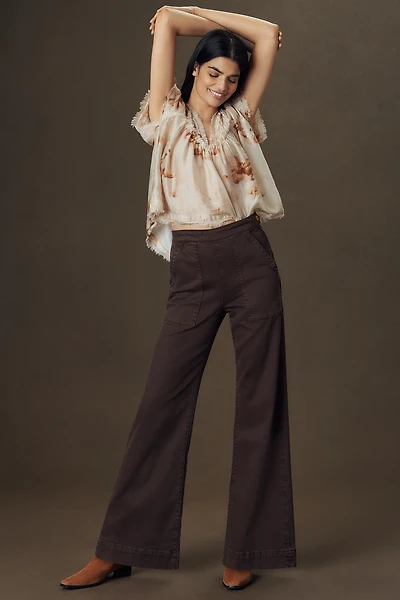 Joe's Jeans The Side Zip High-Rise Wide-Leg