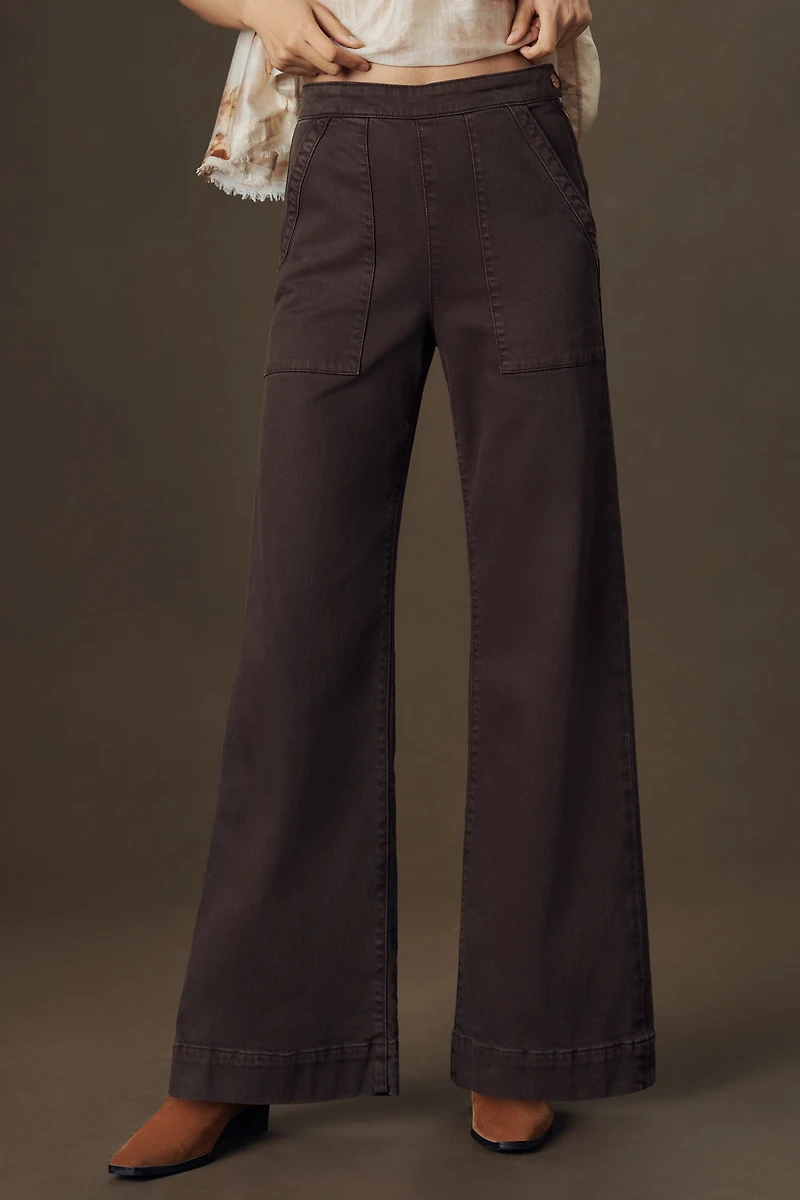 Joe's Jeans The Side Zip High-Rise Wide-Leg