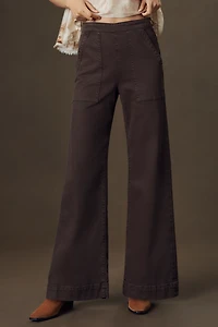Joe's Jeans The Side Zip High-Rise Wide-Leg