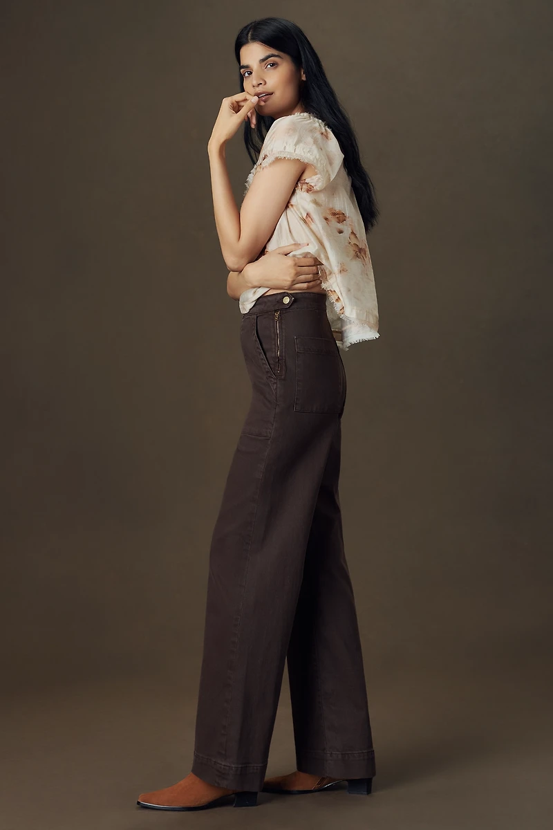 Joe's Jeans The Side Zip High-Rise Wide-Leg