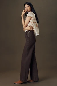 Joe's Jeans The Side Zip High-Rise Wide-Leg