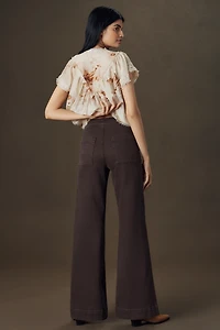 Joe's Jeans The Side Zip High-Rise Wide-Leg