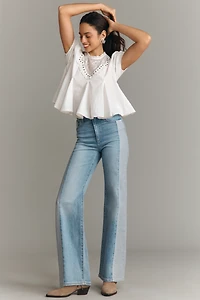 Joe's Jeans The Mia Pieced High-Rise Wide-Leg