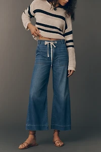 Joe's Jeans Madeline Drawstring High-Rise Wide-Leg