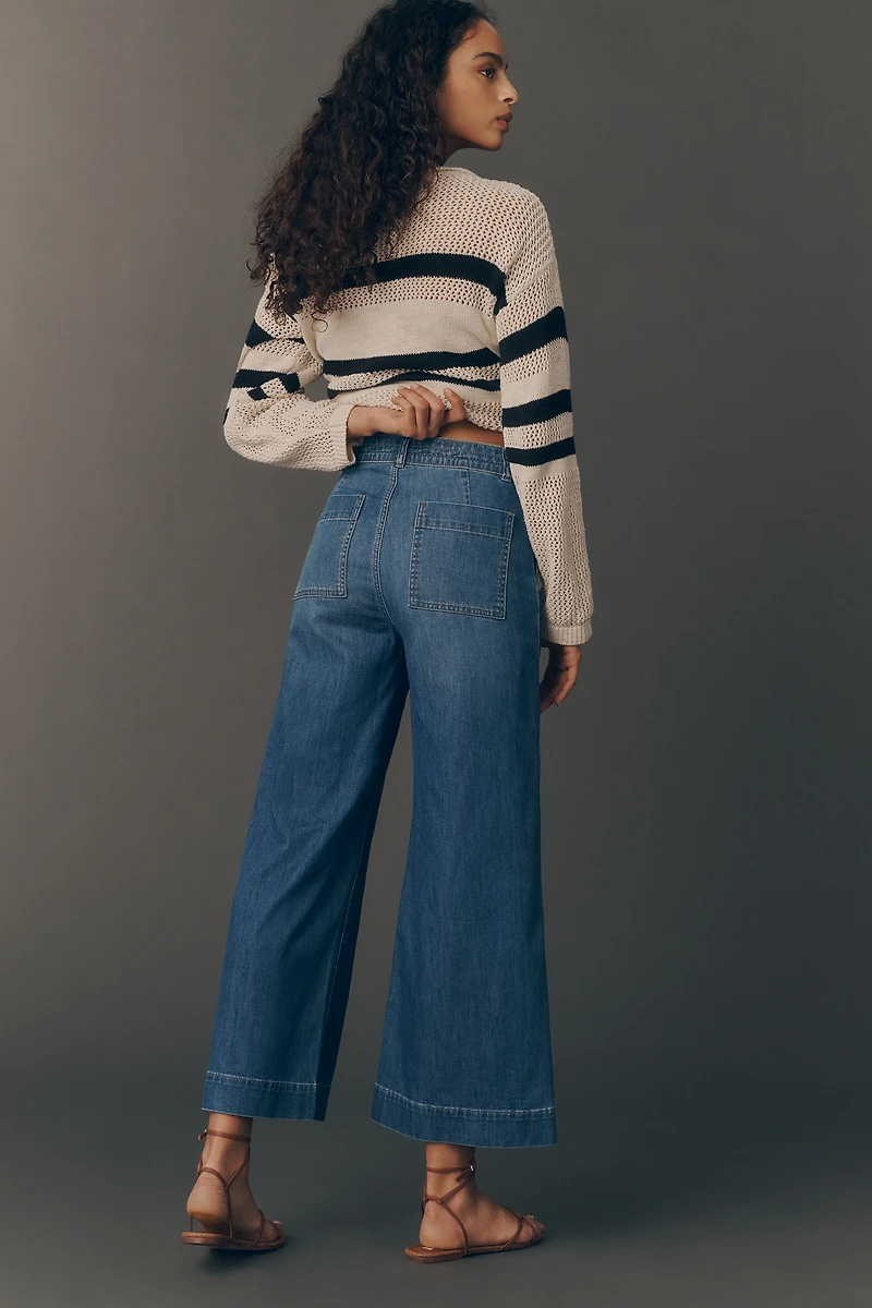 Joe's Jeans Madeline Drawstring High-Rise Wide-Leg