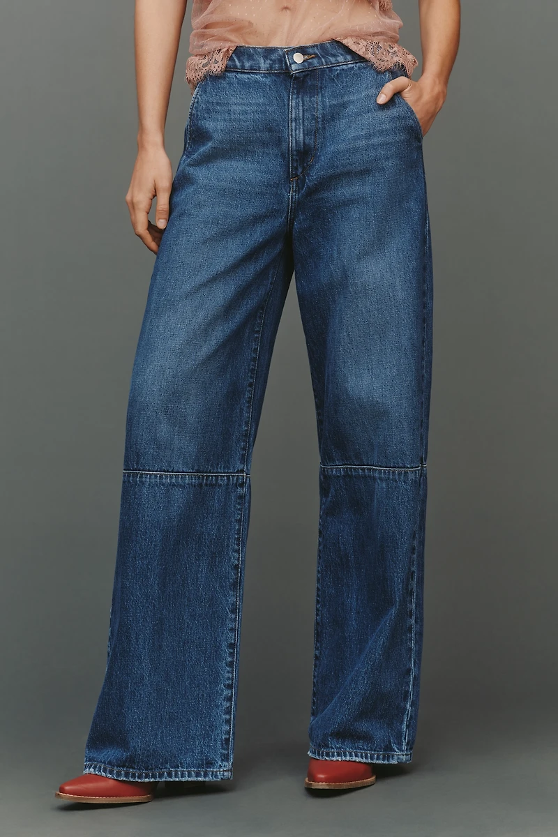 Joe's Jeans Seamed Harlowe High-Rise Trouser Wide-Leg