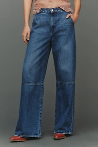 Joe's Jeans Seamed Harlowe High-Rise Trouser Wide-Leg