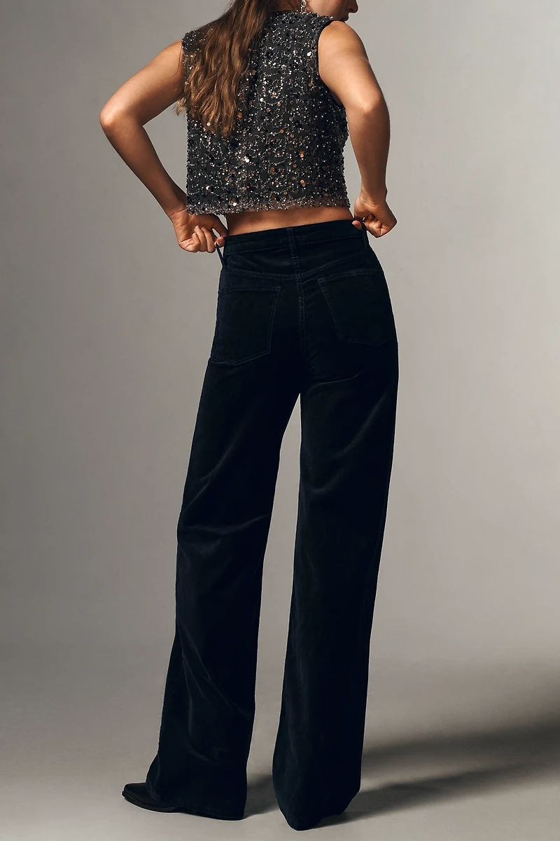 Joe's Jeans The Mia Velvet High-Rise Wide-Leg