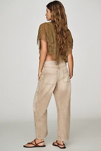 Joe's Jeans Double Pocket Mid-Rise Barrel-Leg