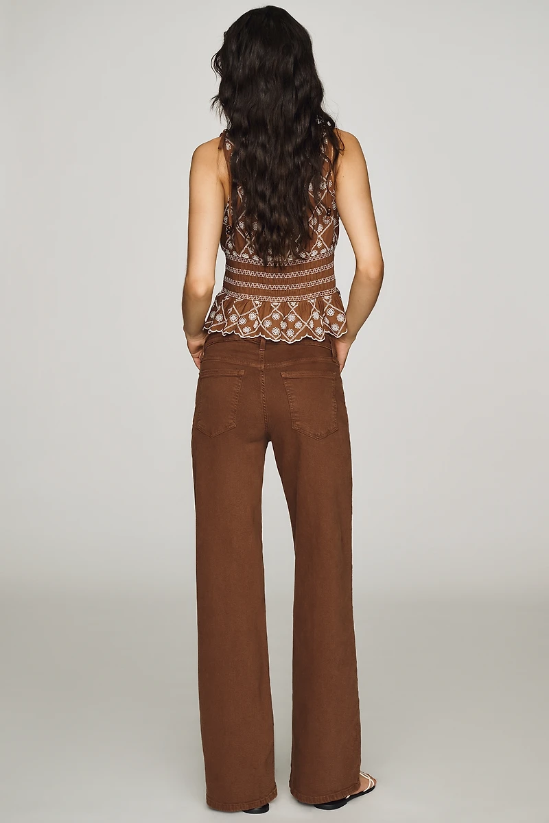 Joe's Jeans Lou Mid-Rise Wide-Leg