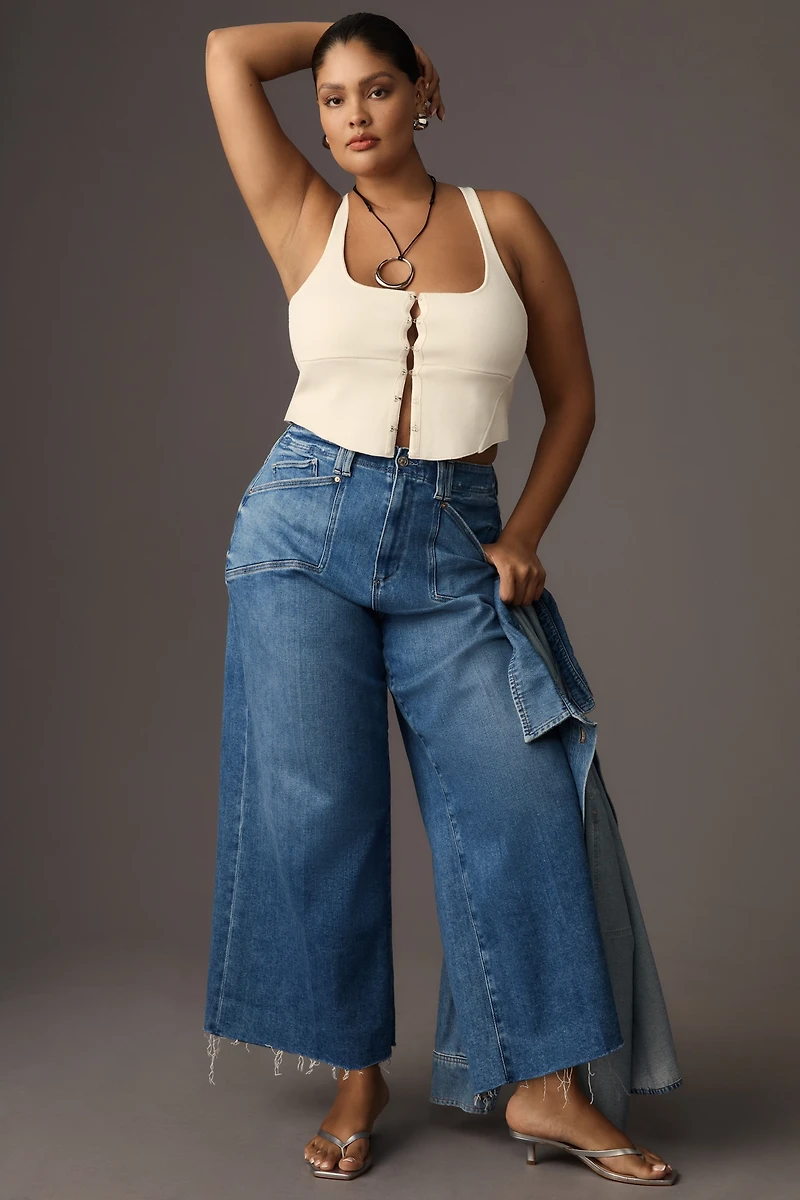 PAIGE Anessa High-Rise Wide-Leg Crop Jeans