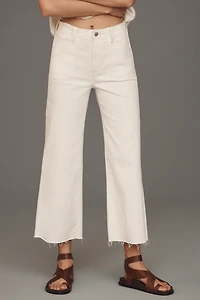 PAIGE Anessa Utility High-Rise Crop Wide-Leg Jeans