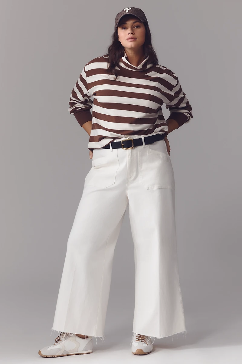PAIGE Anessa Utility High-Rise Crop Wide-Leg Jeans
