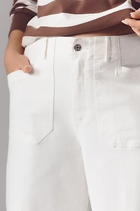 PAIGE Anessa Utility High-Rise Crop Wide-Leg Jeans