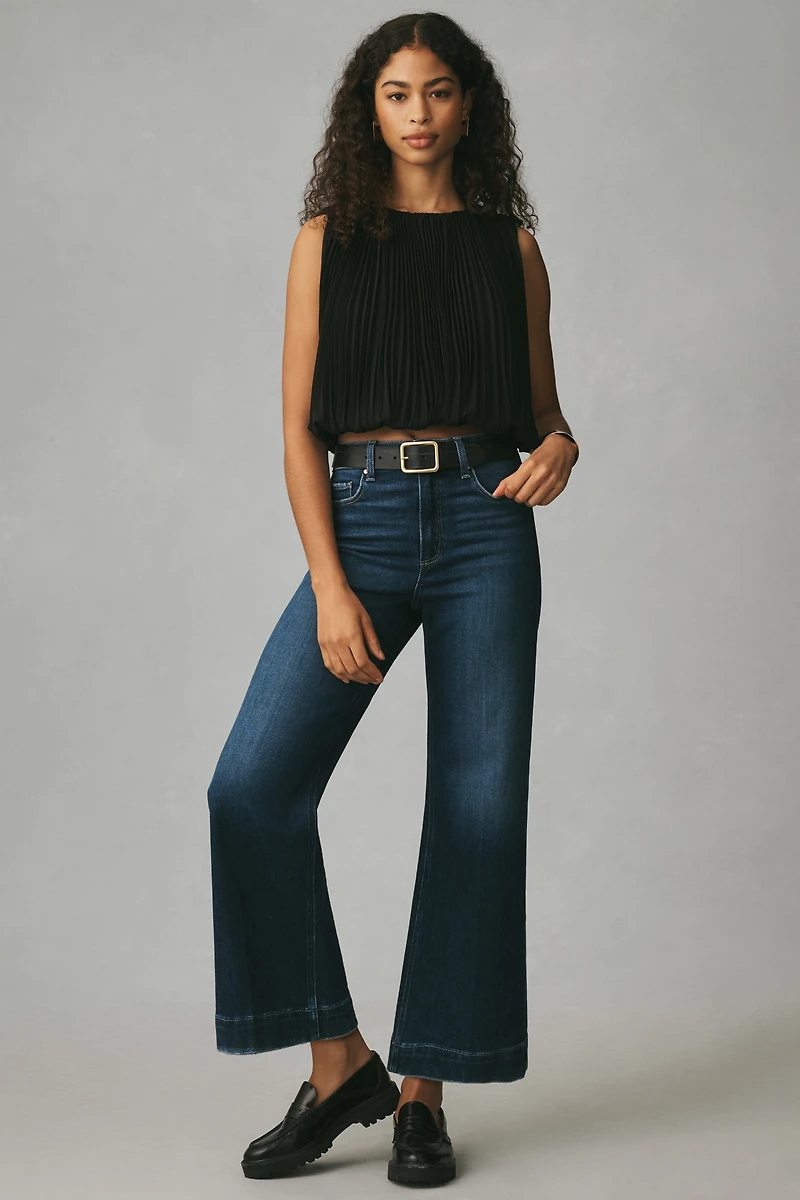 PAIGE The Anessa High-Rise Crop Wide-Leg Jeans