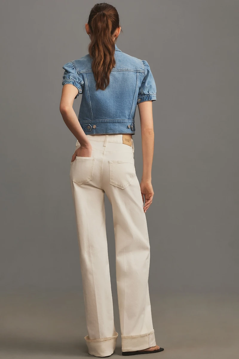 PAIGE Sasha Cuffed High-Rise Wide-Leg Jeans