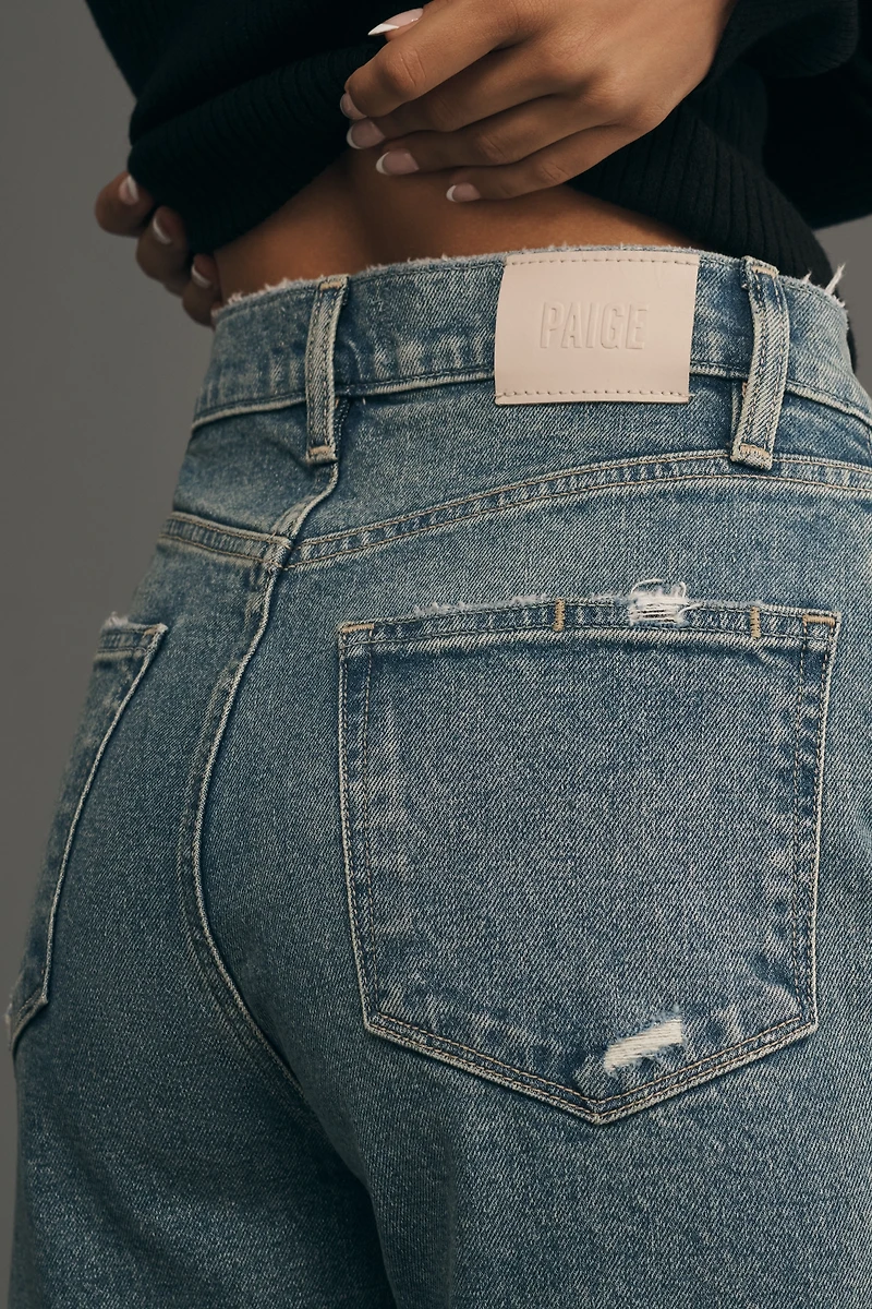 PAIGE Sawyer High-Rise Crop Straight-Leg Jeans