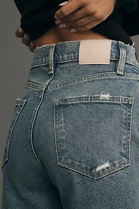 PAIGE Sawyer High-Rise Crop Straight-Leg Jeans