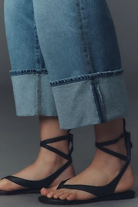 PAIGE Petite Sasha High-Rise Cuffed Wide-Leg Ankle Jeans