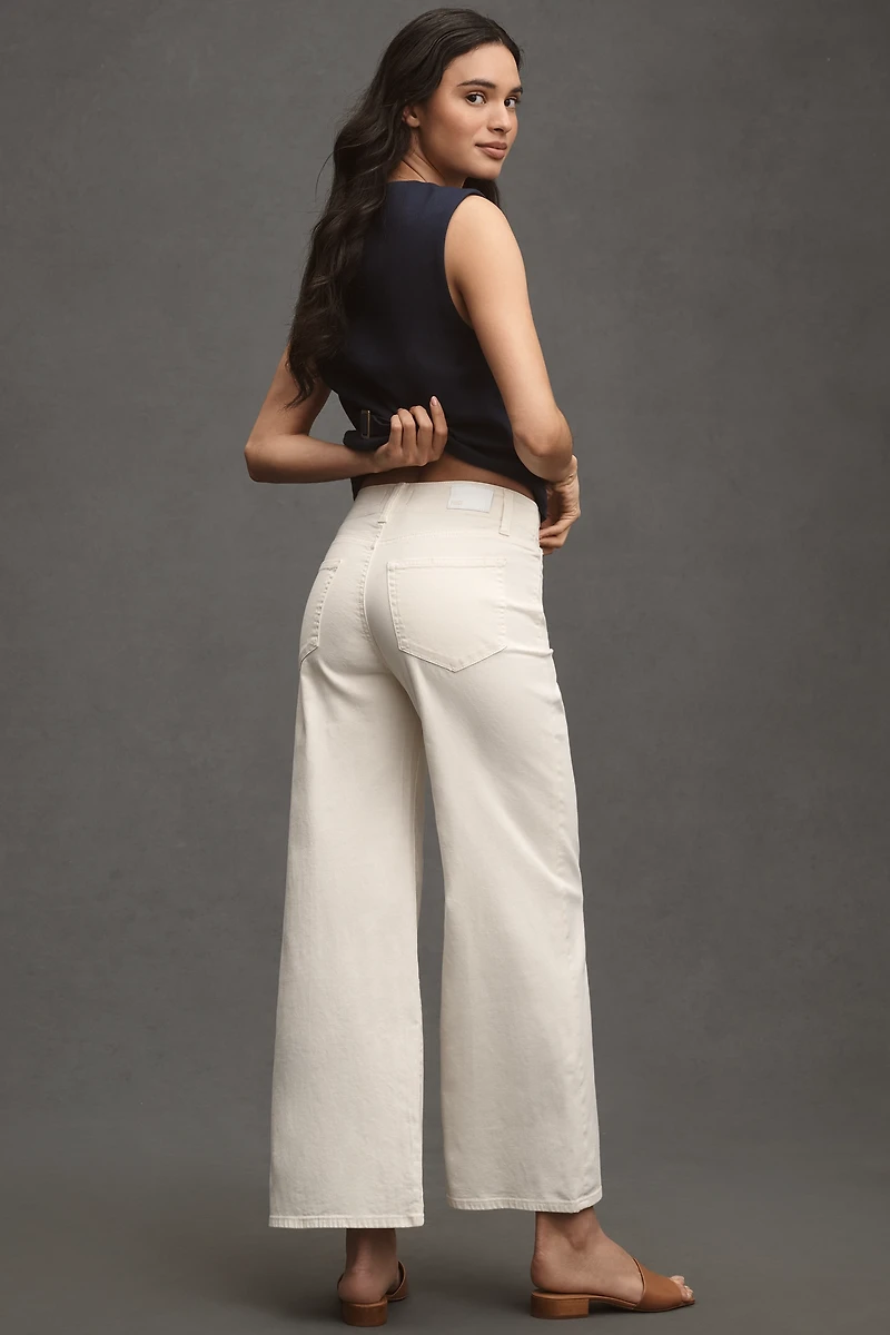 PAIGE Ari High-Rise Wide-Leg Tie-Waist Jeans