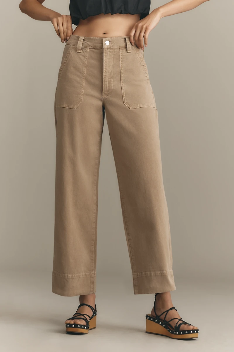PAIGE Cameron Utility High-Rise Ankle Jeans