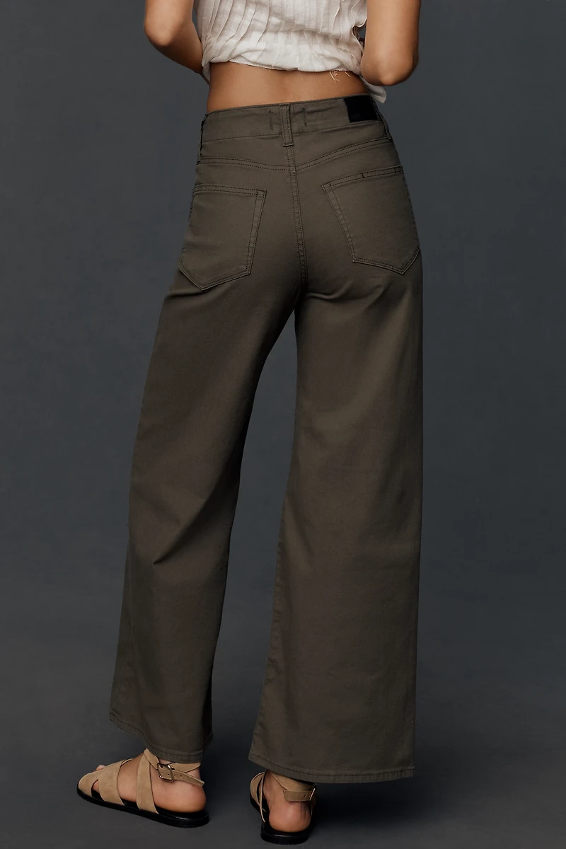 PAIGE Ari Tie-Waist High-Rise Wide-Leg Jeans