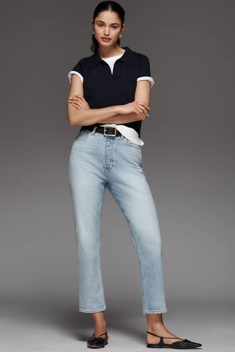 PAIGE Billie Crop High-Rise Straight-Leg Jeans