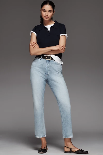 PAIGE Billie Crop High-Rise Straight-Leg Jeans