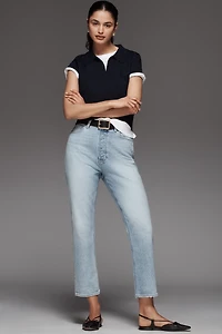 PAIGE Billie Crop High-Rise Straight-Leg Jeans
