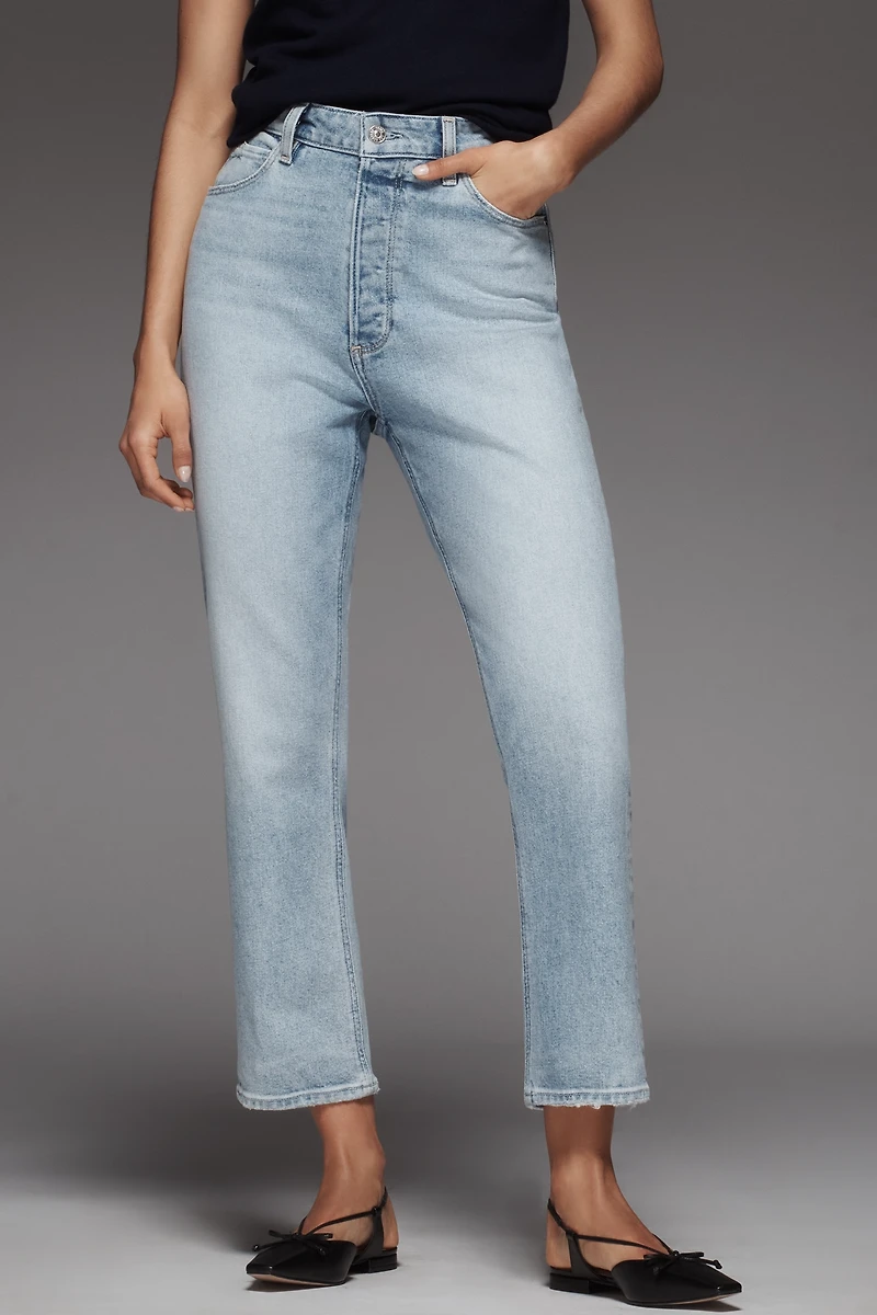 PAIGE Billie Crop High-Rise Straight-Leg Jeans