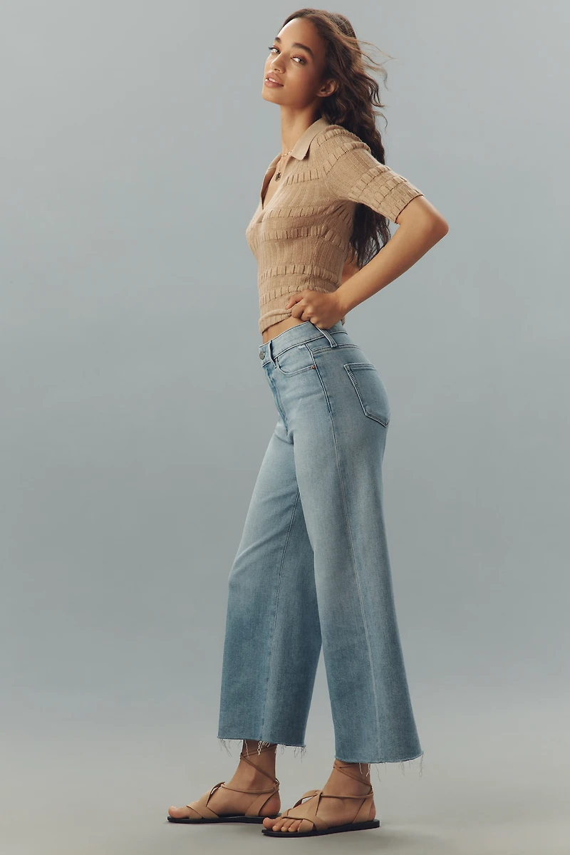 PAIGE Anessa Crop High-Rise Wide-Leg Jeans