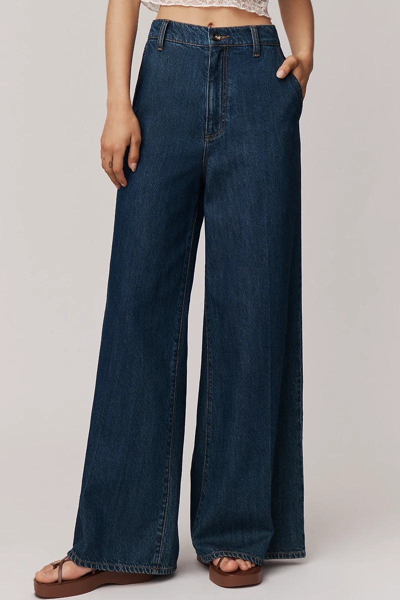 PAIGE Cameron High-Rise Wide-Leg Jeans