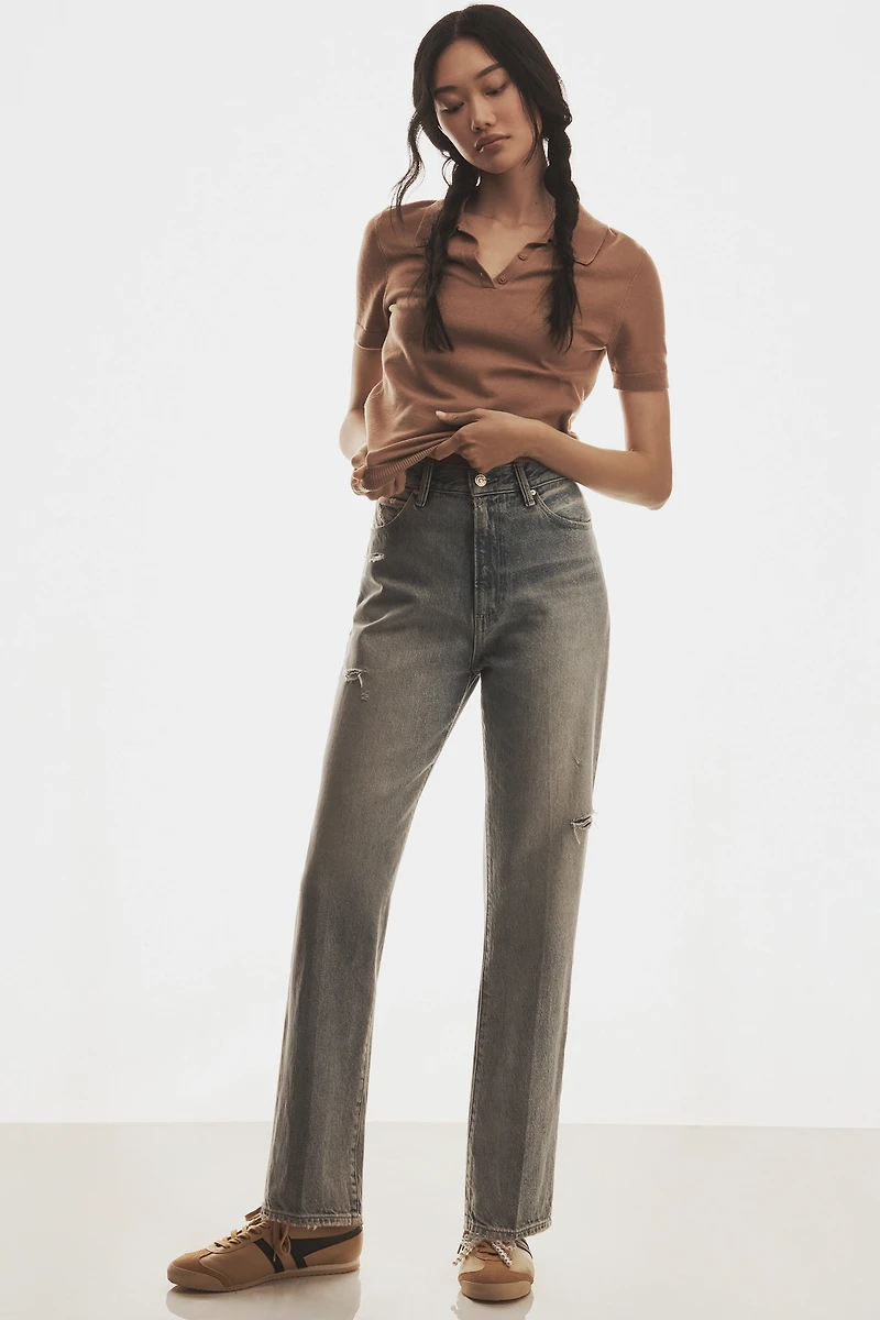 PAIGE The Sawyer High-Rise Straight-Leg Jeans