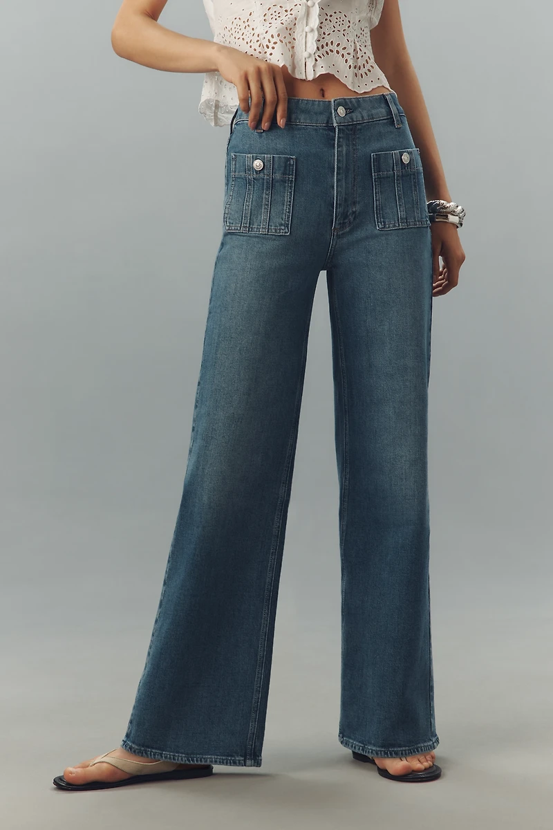 PAIGE Anessa High-Rise Wide-Leg Seamed Jeans