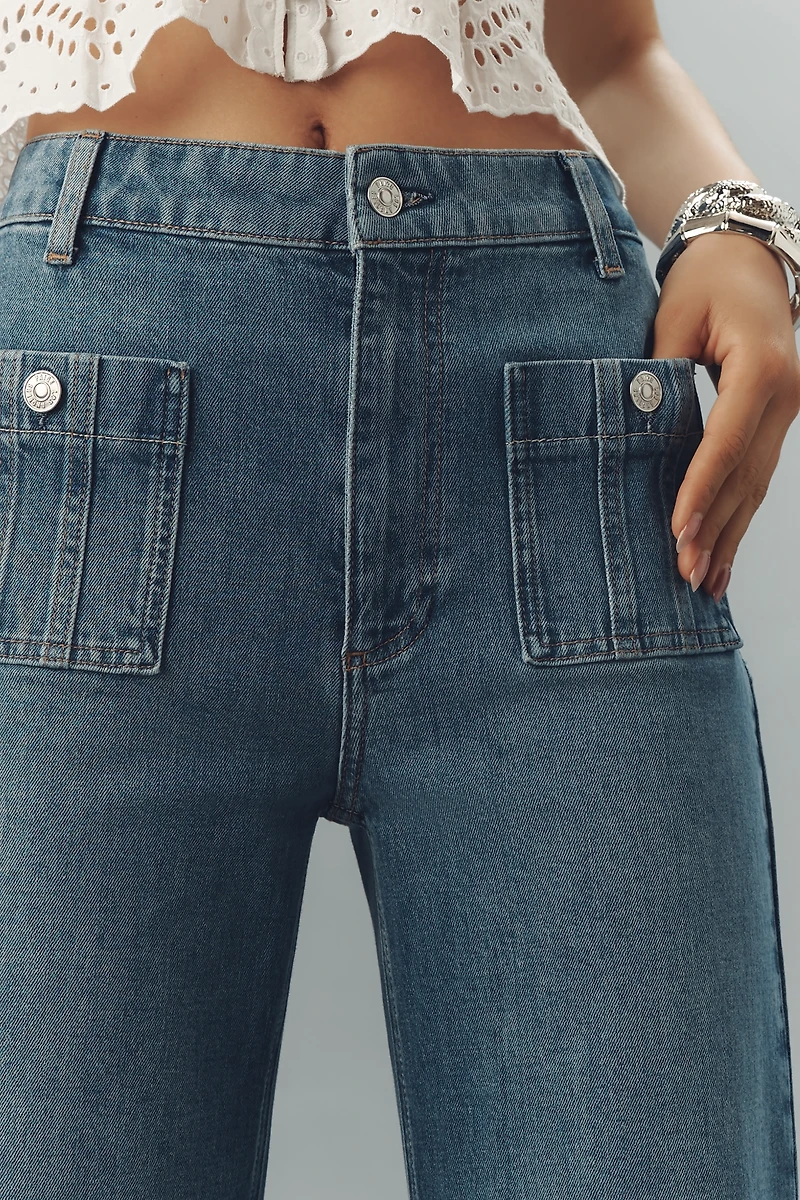 PAIGE Anessa High-Rise Wide-Leg Seamed Jeans