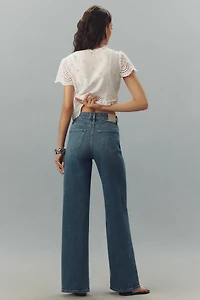 PAIGE Anessa High-Rise Wide-Leg Seamed Jeans