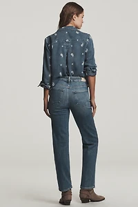 PAIGE Mason Mid-Rise Relaxed Straight-Leg Jeans