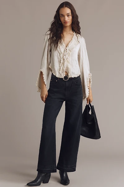 PAIGE Arellia Ankle Undone High-Rise Barrel Jeans