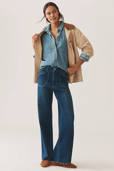 PAIGE Anessa Utility High-Rise Wide-Leg Jeans