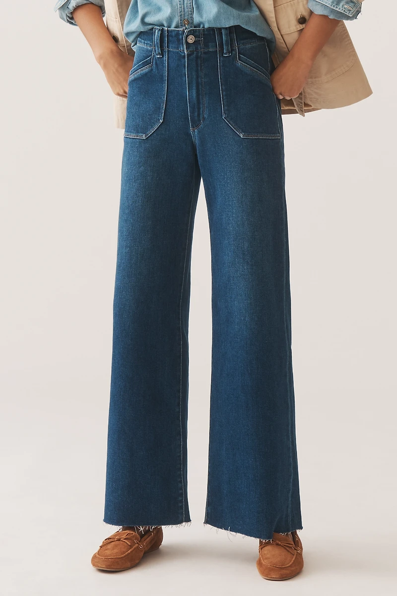 PAIGE Anessa Utility High-Rise Wide-Leg Jeans