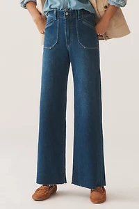 PAIGE Anessa Utility High-Rise Wide-Leg Jeans