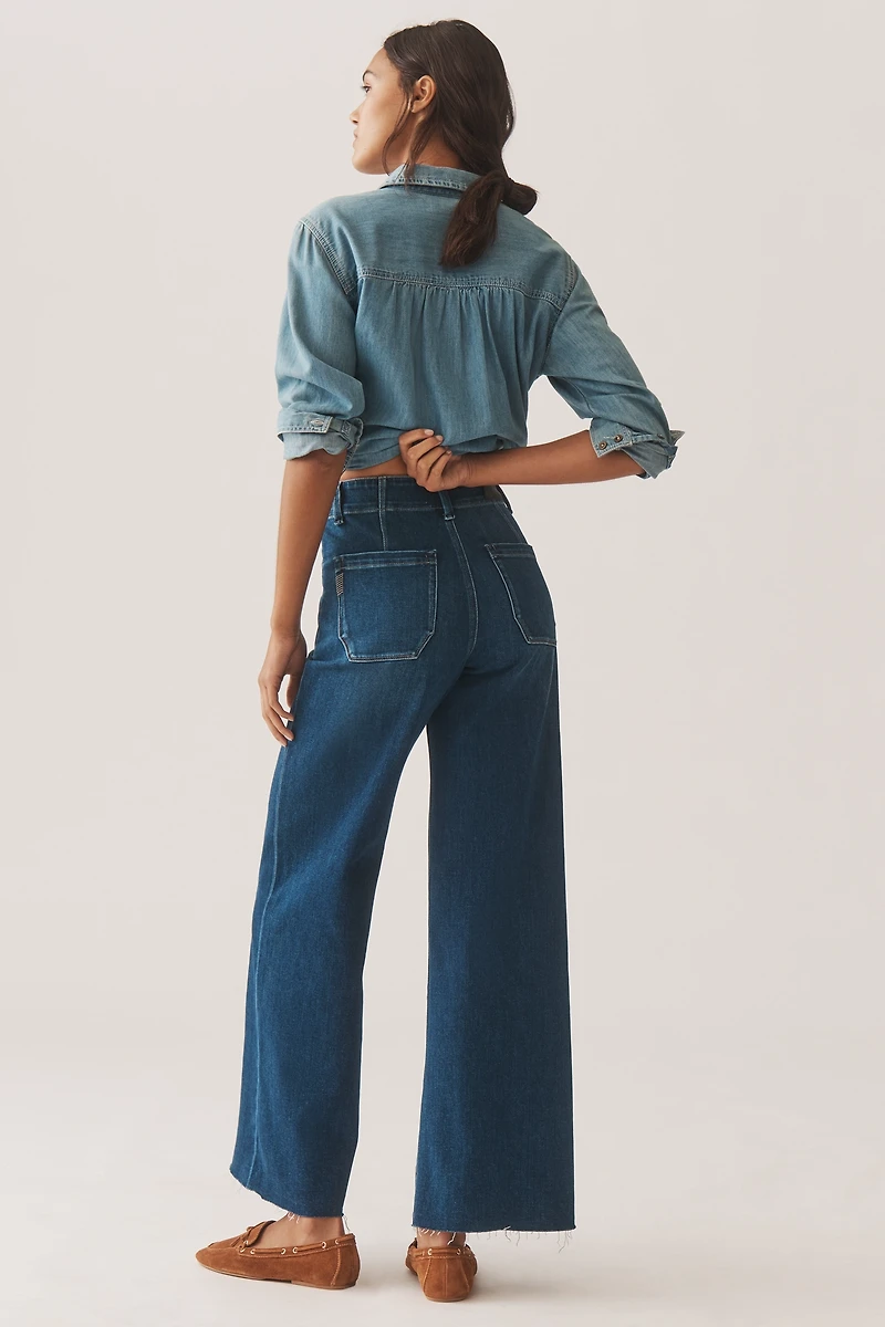 PAIGE Anessa Utility High-Rise Wide-Leg Jeans