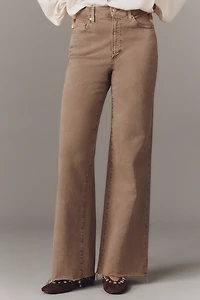 PAIGE Anessa Raw-Hem High-Rise Wide-Leg Jeans