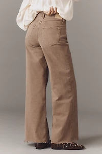 PAIGE Anessa Raw-Hem High-Rise Wide-Leg Jeans