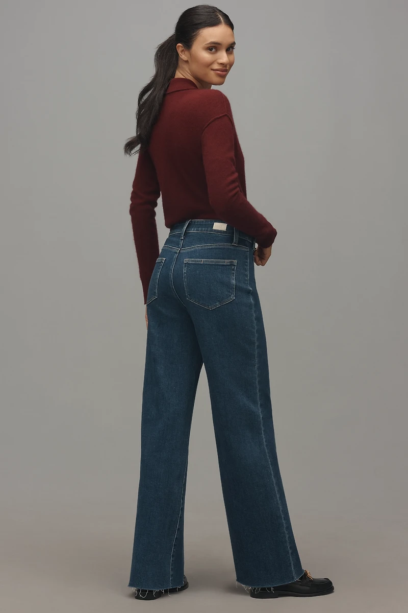 PAIGE Anessa Welt-Pocket High-Rise Wide-Leg Jeans