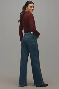 PAIGE Anessa Welt-Pocket High-Rise Wide-Leg Jeans