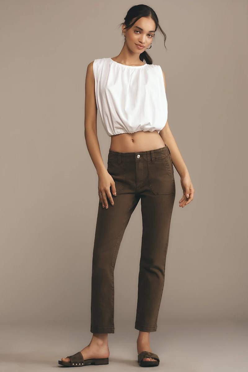 PAIGE Mayslie Mid-Rise Straight-Leg Jeans