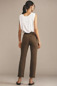 PAIGE Mayslie Mid-Rise Straight-Leg Jeans